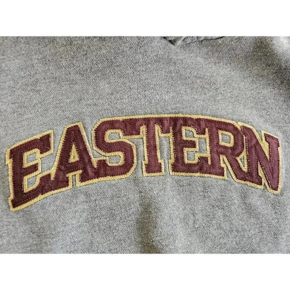 Jansport Gray Hoodie with Brown 'Eastern' Print - Picture 2 of 10
